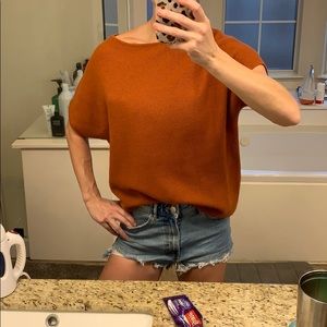 Stunning burnt orange 100% cashmere sweater